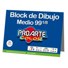 BLOCK DIBUJO MEDIO N°99 1/8 20 HOJAS PROARTE